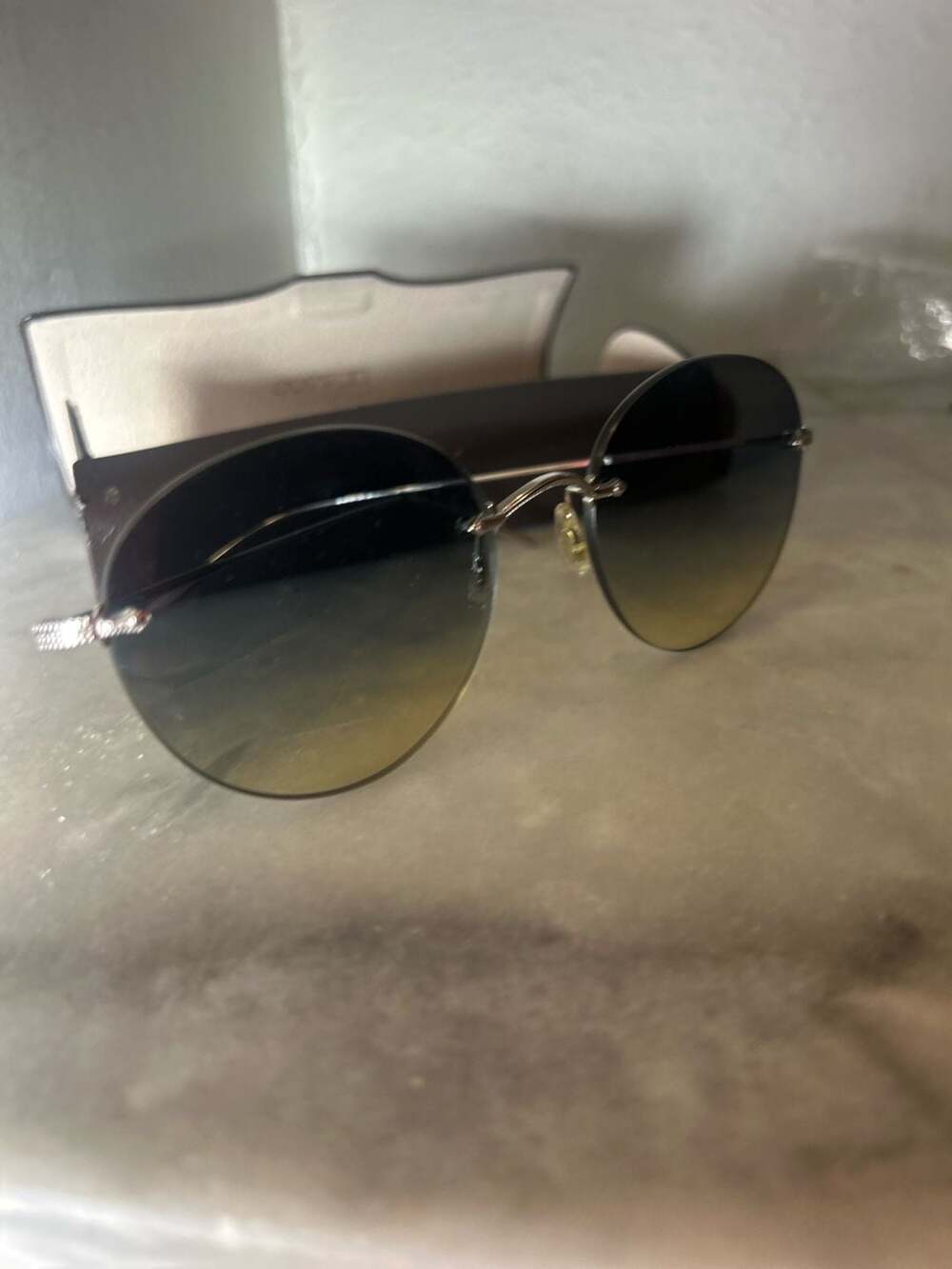 Oliver Peoples Coliena OV1264S Rimless Gradient Sunglasses